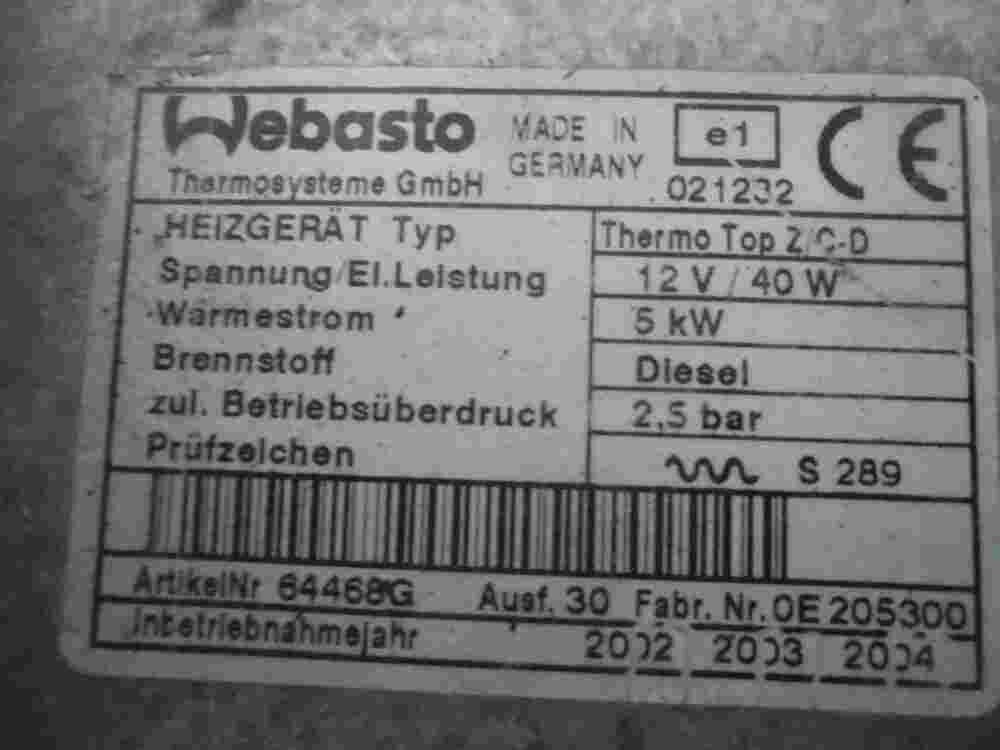 Riscaldatore centralina BMW X5 Webasto Thermo 2,5 bar 91452C 00805602