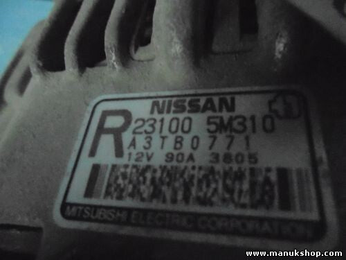 Alternador Nissan X-Trail 2.2 231005M310 23100 5M310 A3TB0771 443633 0986080740