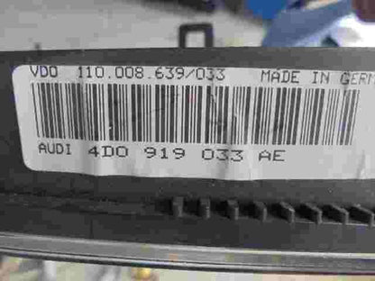 Pantalla del Cuadro instrumentos Audi A8 4D 4D0 919 033 AE VDO 110008639033