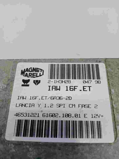 Centralina motore Lancia Ypsilon Y 1.2 46531221 6160210801 IAW16FET/6A36-2D