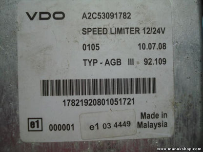 Centralita Iveco VDO A2C53091782 TYP.AGB III 92.109