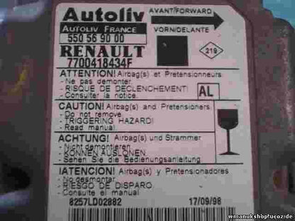 Sensor de impacto de airbag Renault Megane Scenic (AL) 7700418434F 550569000