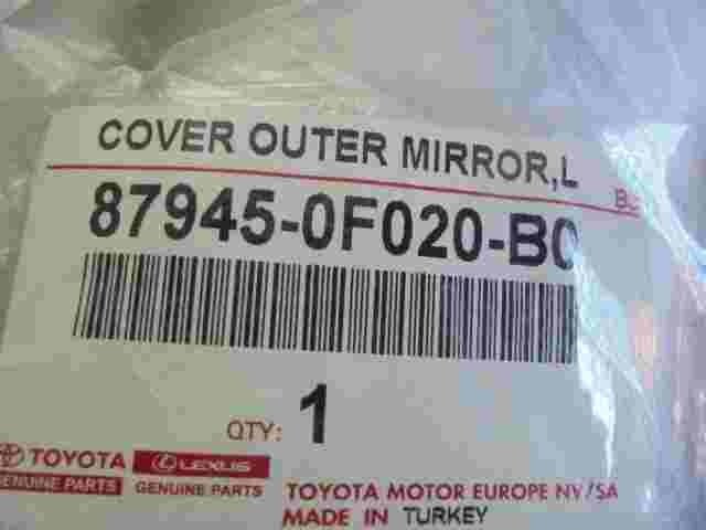 Cover Outer Mirror LH  Toyota Corolla Land Cruiser Prado GRJ150 879450F020B0