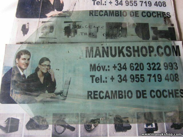 Cristal de la puerta trasero derecho Renault Scenic I 2001 43R00048 DOT24AS2M68 