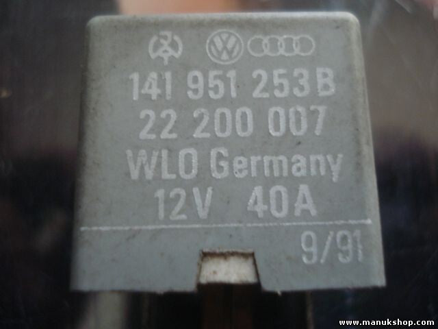 Niebla relé VW Volkswagen 141951253B 141 951 253 B WLO 22200007 22 200 007 Nr.53
