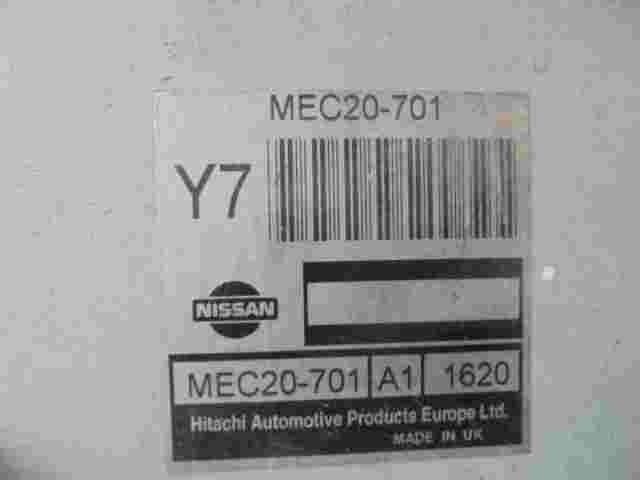 Centralita Nissan Almera Tino MEC20701A1 MEC20701 (Y7) MEC20-701 HITACHI A1 1620