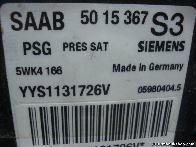 Sensor de impacto de airbag  Saab 9-5 5015367 S3 50 15 367 S3 PSG SIEMENS