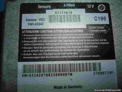 Sensor de impacto de airbag Fiat Stilo 51711816 0051711816 SIEMENS VDO 5WK43342