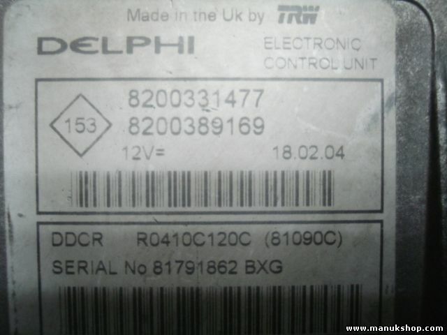 Centralita Renault Cilo 1.5 DELPHI 8200331477 8200389169 R0410C120C