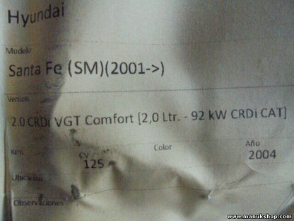 Radiador de agua Hyundai Santa Fe 2,0 CRDI 25310-26400 2531026400
