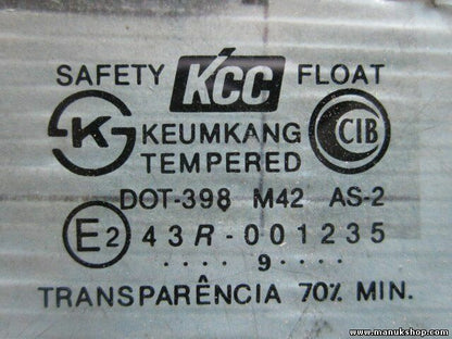 Cristal puerta delantera izquierda Hyundai  Galloper 43R001235 DOT398M42AS2 E2