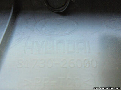 Cubierta del maletero Hyundai Santa  2001/08-2006/03 8173026000 81730-26000