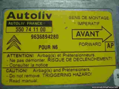 Sensor de impacto de airbag Citroen Xsara N6 (AP)  9636894280 550741100