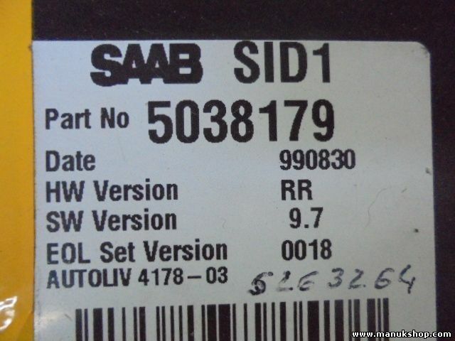 Schermo plancia Saab 9 5 1997 5038179 417803