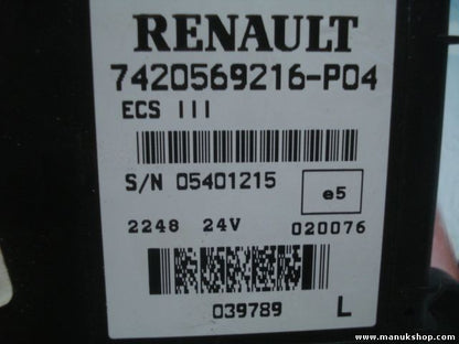 Centralita Velocidad de la unidad de control Renault AE 171D008248P 05401215