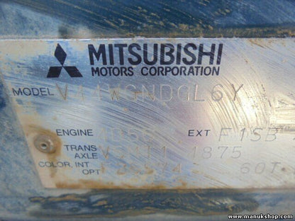 Capo Mitsubishi Pajero I Montero L04_G, L14_G 2.0 4WD V44WGNDGL6Y V5MT14875