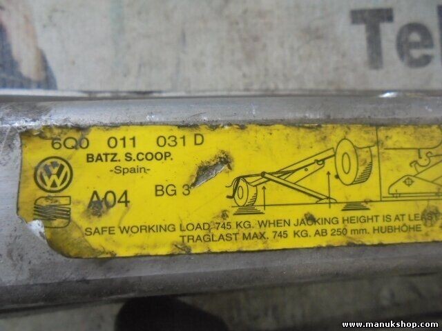 Alzacoches Gato Volkswagen Polo 9N3 1.4 16V Skoda Fabia 6Q0011031D 6Q0 011 031 D