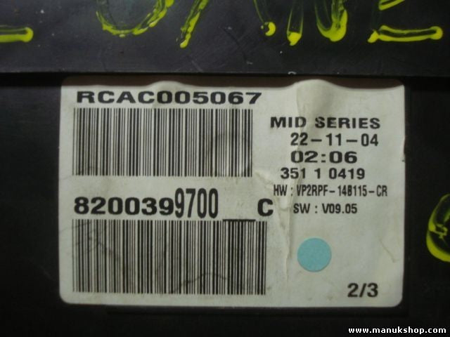 Cuadro de instrumentos Renault Megane VISTEON 8200399700C 8200399700 C