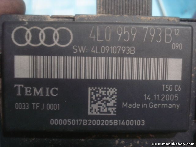 Unidad de control de la puerta  Audi A6 S6 4F C6 4L Q7 4L0959793B 4L0910793B