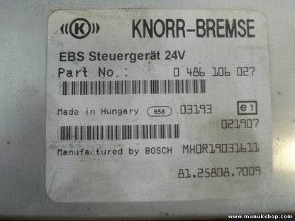 ABS Centralita Man 81258087009 MH0R19031611 0486106027