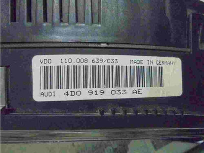 Quadro strumenti Audi A8 4D 4D0919033AE 4DO919033AE VDO 110008639033