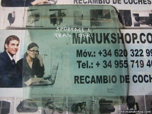 Cristal de la puerta trasero derecho Kia Sportage I 43R001193 AS2M240DOT25 