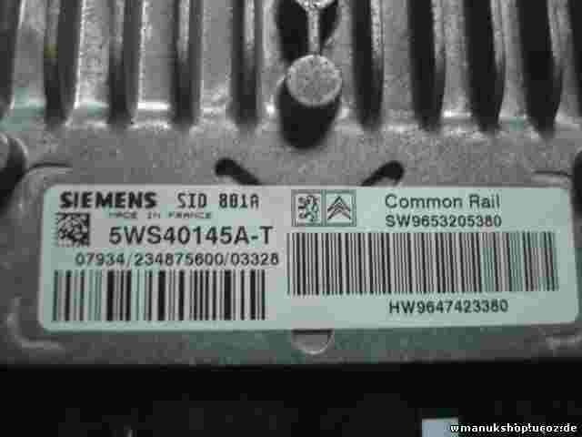 Centralita Citroen Berlingo Peugeot 307 5WS40145A-T HW9647423380 SW9653205380