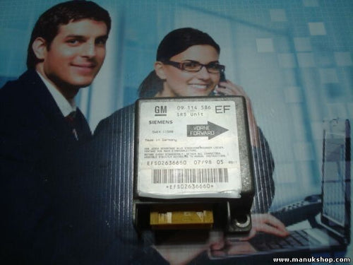 Sensor de impacto de airbag Opel Tigra GM 09 114 586 EF 09114586EF 09114586