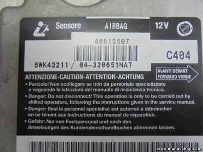 Airbag Centralita Fiat Multipla 46813507 5WK43211 04320651NAT 04-320651NAT C404