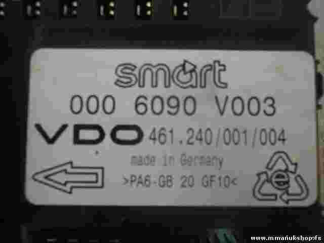 Controlador Confort Smart For Four 0006090V003 VDO 461240001004 PA6GB20GF10