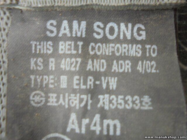 Cinturón de seguridad trasero izquierdo Hyundai Santa Fe MODEL FR3075 KSR4027AND