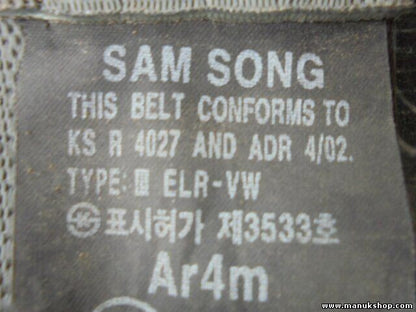 Cinturón de seguridad trasero izquierdo Hyundai Santa Fe MODEL FR3075 KSR4027AND
