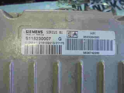Centralita Citroen C5 9645064580 9636742280 SIEMENS SIRIUS 81 S118230007G