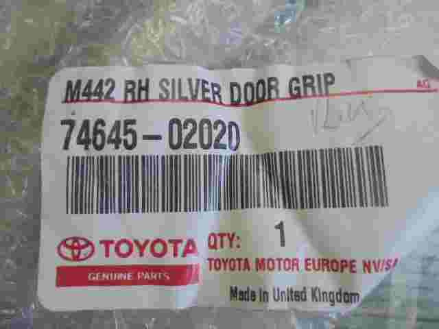 Maniglia porta maniglia interna anteriore destra nera Toyota Auris E150 74645...