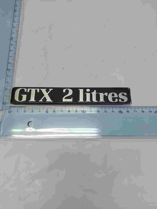 Emblema  Renault Fuego GTX 2 Litres 2.0 16.5cm.