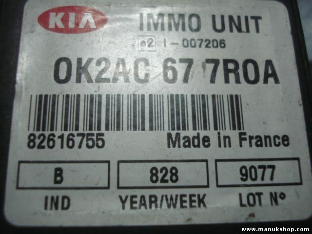 Control de la unidad de alarma inmovilizador módulo KIA Sephia Shuma 0K2AC677R0A