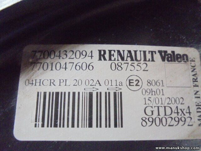 Faro delantero izquierdo Renault Scenic RX4 7700432094 7701047606 89002992