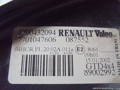 Faro delantero izquierdo Renault Scenic RX4 7700432094 7701047606 89002992