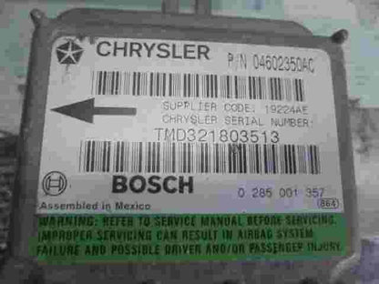 Sensor de impacto de airbag Chrysler 300M (LR) 19224AE 04602350AC 0285001357