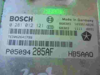 Centralita Chrysler Voyager 2.8 P05094285AF HB5AA0 1039S14826 BOSCH 02810121