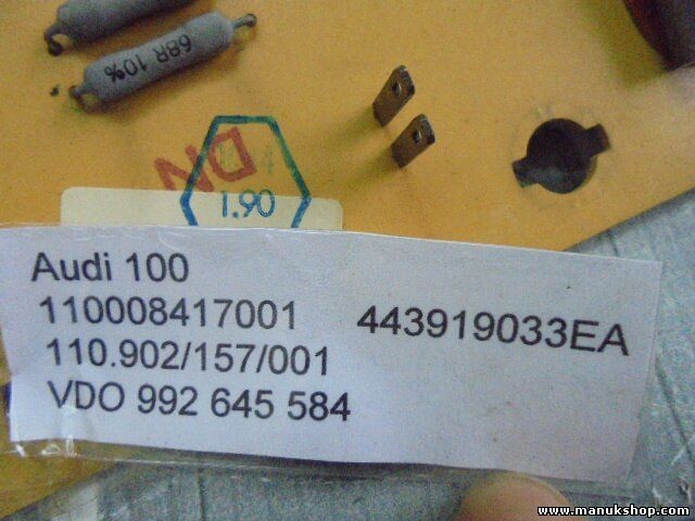 Diagrama del indicador de velocidad Audi 100 C3 443919033EA 110008417001