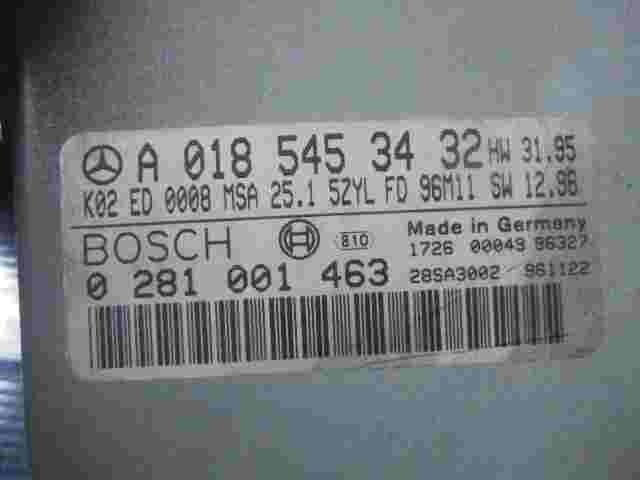 Centralita Mercedes-Benz W210 W202 A0185453432 K02 FD96M11 BOSCH 0281001463