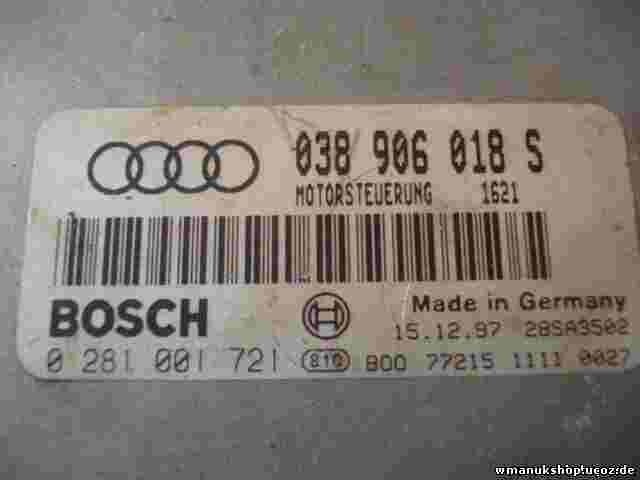 Centralita Audi A4 038906018S 038 906 018 S BOSCH 0281001721 0 281 001 721