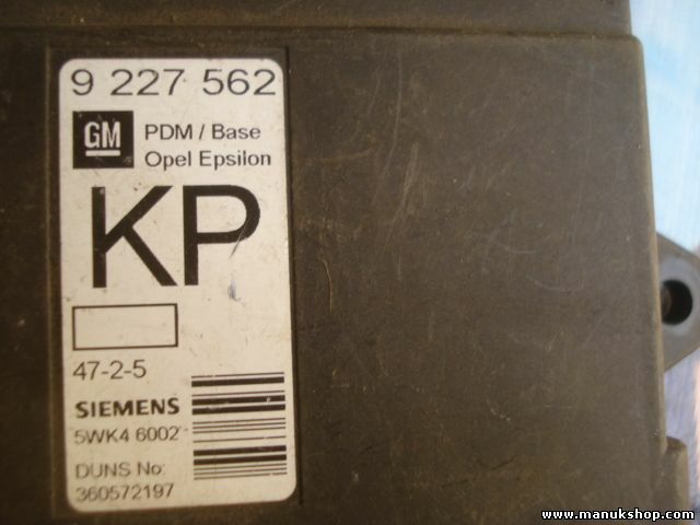 Modulo de control de la carrocería Opel Vectra Epsilon KP GM 9227562 5WK46002 