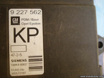 Modulo de control de la carrocería Opel Vectra Epsilon KP GM 9227562 5WK46002 