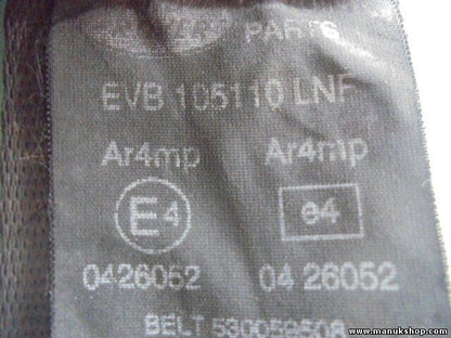 Cinturón de seguridad delantero izquierdo Land Rover Freelander LN EVB105110LNF