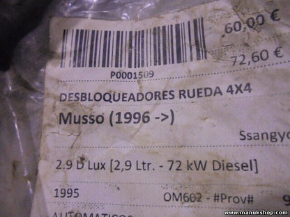 Desbloqueador rueda Ssangyong Musso FJ 2.9 TD