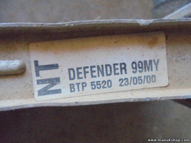 Radiador de intercooler Land Rover Defender 2,5 Td5 BTP5520 BTP 5520 NT 99MY