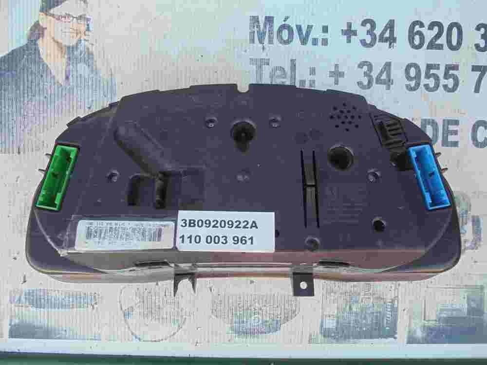 Quadro strumenti VW Passat 3B0920922A 3BO920922A VDO 110003961013