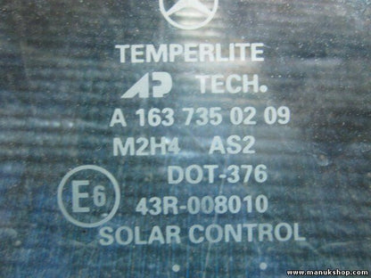 Triangolo vetro porta posteriore destra Mercedes ML 270 A1637350209 43R008010